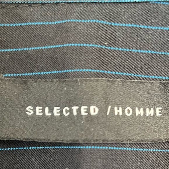Selected Homme Men's Black Striped Shirt size medium - Picture 6 of 6